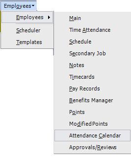 14 Reviewing Performance: Attendance Calendar Page 2 Using the Attendance Calendar for just one employee at a time can often pinpoint performance related issues or patterns, without viewing other
