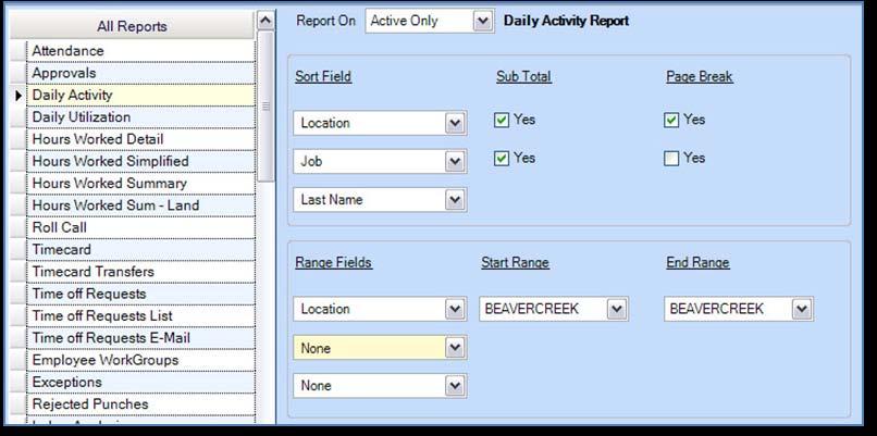 A listing of every report you have been given access to will display. 2. Click on the report name you want to generate. 3.