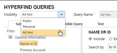 and click the Edit button. The current query conditions are displayed.