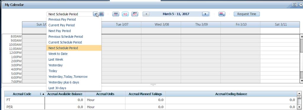 Request Time Off on My Calendar (My Information Workspace) Use My Calendar to request time off and to see the status of your own requests and approved time off (PTO days