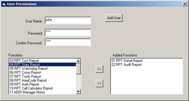 Add Users Purpose Clicking on this button will allow you to add new Call Analyzer users to the system.