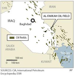Oil fields bordering Iraq Source: