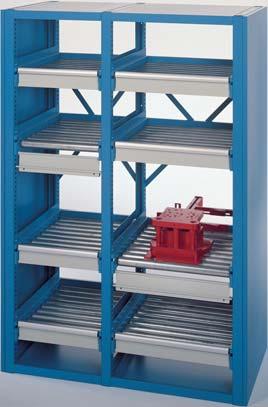 Storage Wall Roller Shelves Designed to bring additional heavy-duty storage and convenience to Lista s modular Storage Wall System, the Storage Wall Roller Shelf is constructed of standard conveyor