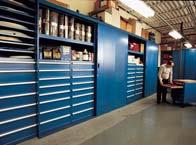 Storage Wall sections featuring different combinations of shelves, drawers, roll-out trays and widespan beams allow Hackensack University