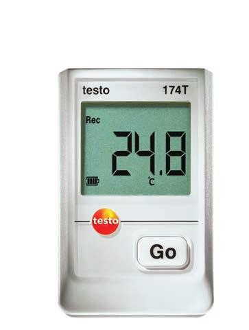 Various, please contact us for details Mini data logger testo 174 T Waterproof to IP65, HACCPcompliant and certified to EN 12830 Data analysis: