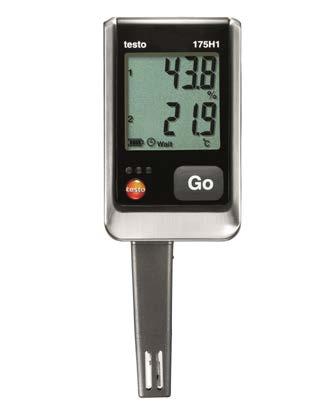 measurement data memory for 1 million readings, battery life of up to 3 years Temperature data logger testo 176 T1 Ideal for long-term