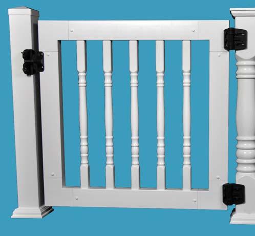 Easy installation Durable covered brackets provide strength and safety 4 baluster styles to choose from No painting, staining or splinters Limited lifetime warranty Vinyl Railing