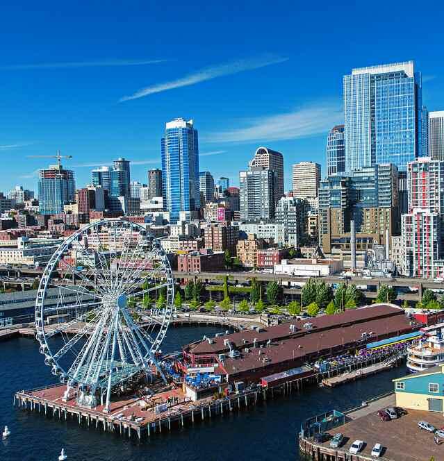 The Community Seattle, Washington lies on a narrow strip of land between the salt waters of Puget