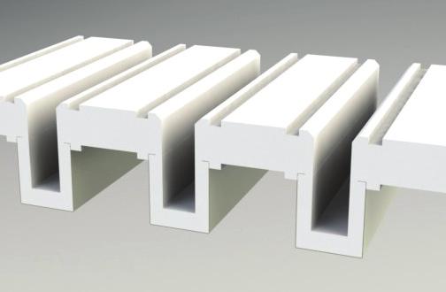 Two components make up the Fortruss; Floor Panels and Beam Forms. The Floor Panels are manufactured with EPS (expanded polystyrene).