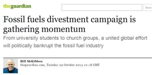 Activism against fossil fuels UNBURNABLE CARBON In