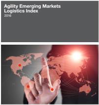 #8 #4 2016 Agility Emerging Markets Logistics Index n = 45 countries IONAL ECONOMIC ARCHITECTURE ONG TRACK RECORD OF REGIONAL COOPERATION The Agility Emerging Markets Logistics Index ranks