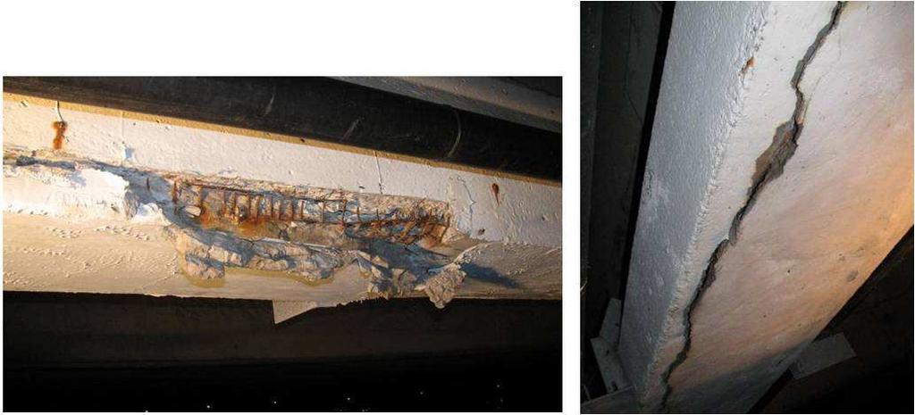 and spalling Delamination of girder soffit Figure 6: Observed Signs of