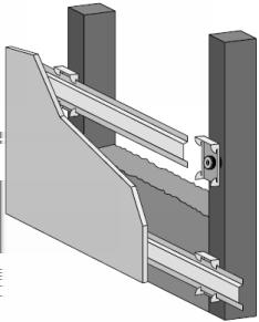 Locate the first row of RSIC-1 clips within 3 inches from the floor and within 6 inches from the ceiling. Snap in the drywall furring channel (hat track) into the RSIC-1 clips (horizontal for walls).