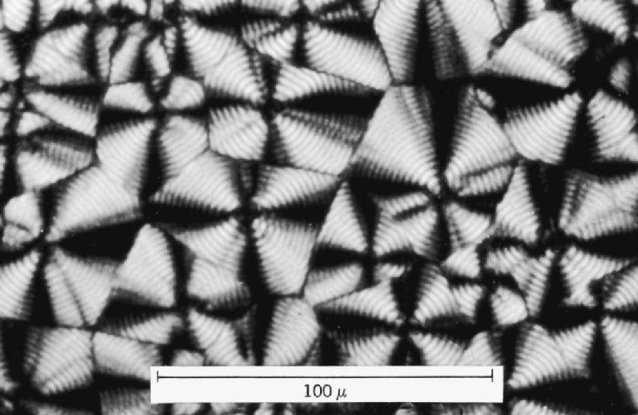 Photomicrograph spherulite structure of polyethylene Spherulites: Aggregates of lamellar