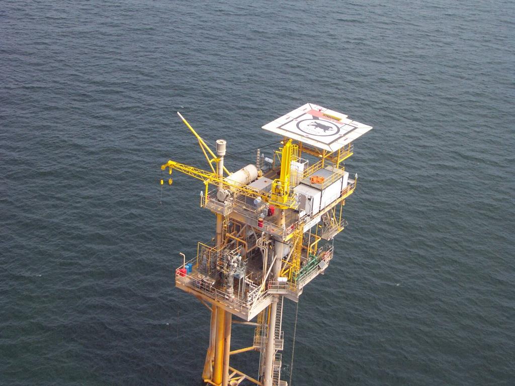Production: Gulf of Mexico shelf gas 10 production platforms in water depths ranging from 26 ft to