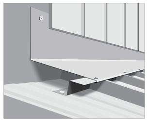 Fig. 17 Standard SW-7 Sidewall attaches to with rivets and is covered on the wall side by siding.