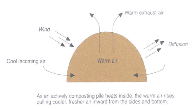 moisture and temperature conditions for a specified period of time. The composting process may become inhibited when moisture falls below approximately 40 percent.