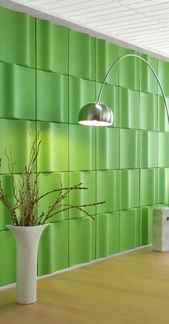 Now for 2015, the addition of the Oblong, Square and Delta tile shapes make visually amazing, acoustically calm spaces a snap.