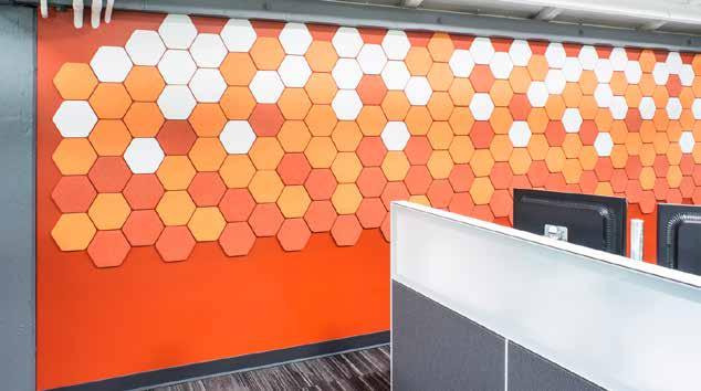 Delta, Oblong & Square 4.4 SF/box SOUND ABSORPTION: ASTM C423-90A NRC:.36 (no air gap) Weight:.49lbs/SF Fire Rating: ASTM E84: Class C VOC Emissions: ASTM D5116 <.