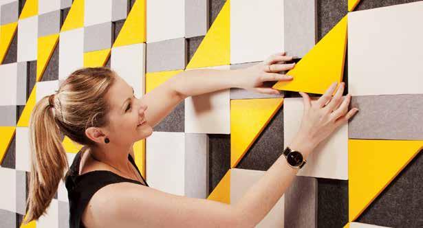 MURA TILES FAST AND EASY ACOUSTIC DESIGN Quickly add dimension to any wall.