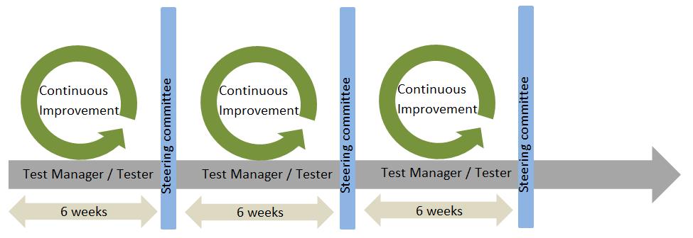 Test Practices Improvement Outcome of the assessment Quality Roadmap Business cases Project Cards Reworked roadmap Re prioritization Life long