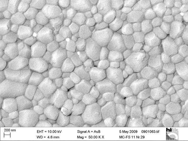 Topical: Optimizeing of crystal structure in Alumina with nanosized metal-fluorides additives (Results from R&D-Project in Hermsdorf, 2009) SEM: sintered structure Particle Size Distribution