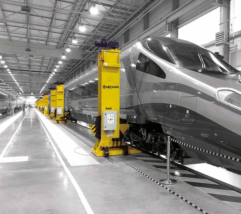 RAISING STANDARDS IN DEPOT MAINTENANCE Our innovative workshop equipment can be found playing a vital supporting role in rail depots across the world.