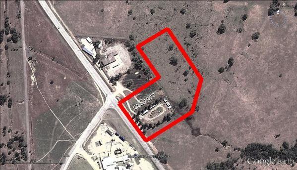 Figure 1.2: An aerial photo of the site proposed for the ADM office park. The red outline shows the outline and size of the study site, which is approximately 3ha. Figure 1.