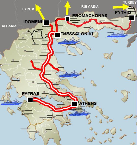 Present situation in Greece The current network amount to 2,265 km (lines in operation), 80% of which is standard gauge, as is the standard in Europe and
