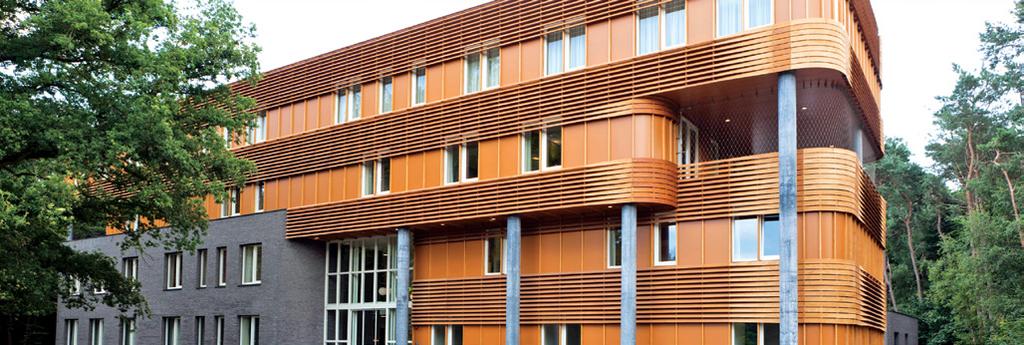 Nijmegen copper cladding The psychiatric institution GGZ-Nijmegen consisted of several buildings located in a rural setting on the edge of the Stuwwalbos, the Netherlands.
