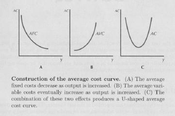 4.2 Cost curves Types of costs: Fixed costs - independent of the level of output Variable costs - expenses that change in proportion to the amount of output produced Total costs = fixed costs +