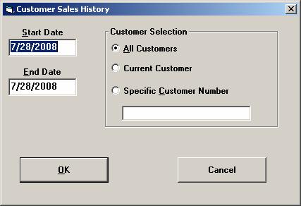 Customer Sales History This report shows you the sales history of a