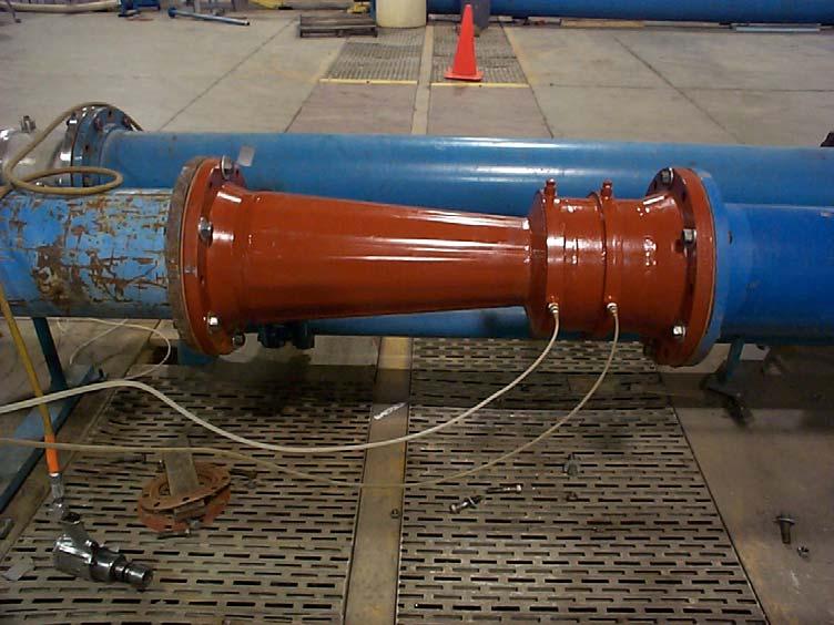 Figure 4. Installation of the 14-inch flow meter.