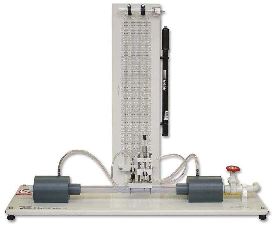 fluid mechanics H4 A compact unit that compares and shows the accuracy, losses and use of fundamental flow meters Key Features Unique quick-change flow meter adaptors and pressure connections Four