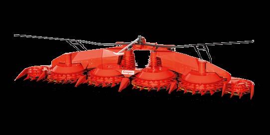 The large harvesting rotors operate powerfully, regardless of the row spacing or the