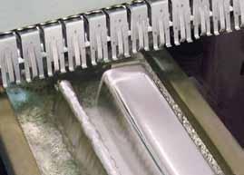 Features of wave solder There are two types of wave: Laminar wave produces a very smooth laminar flow of solder much like a waterfall. This is the most widely used type.