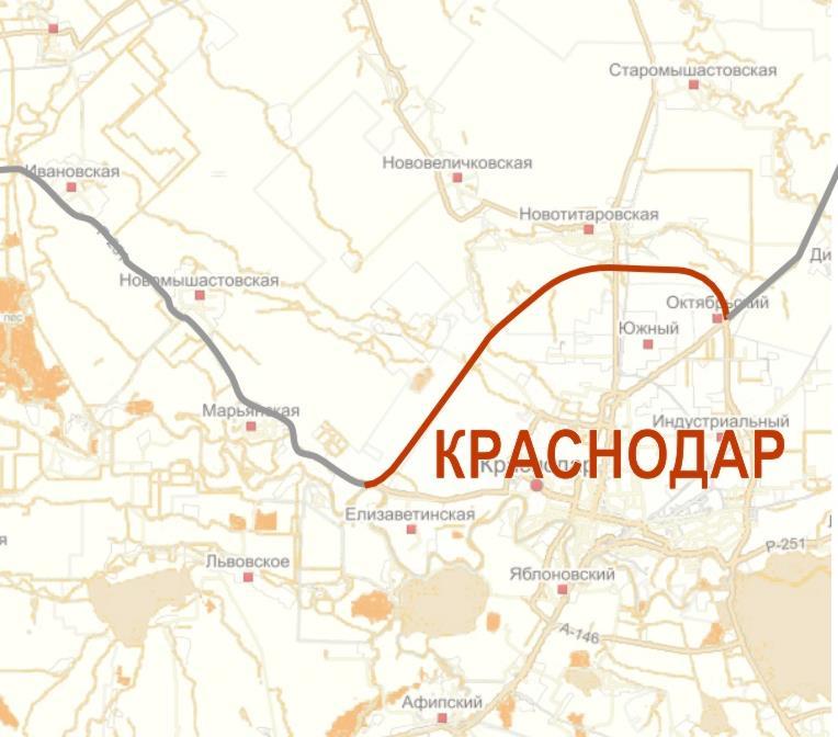 FAR WESTERN KRASNODAR BYPASS The construction of Far western Krasnodar bypass highway will allow to withdraw transit traffic from the city limits of Krasnodar