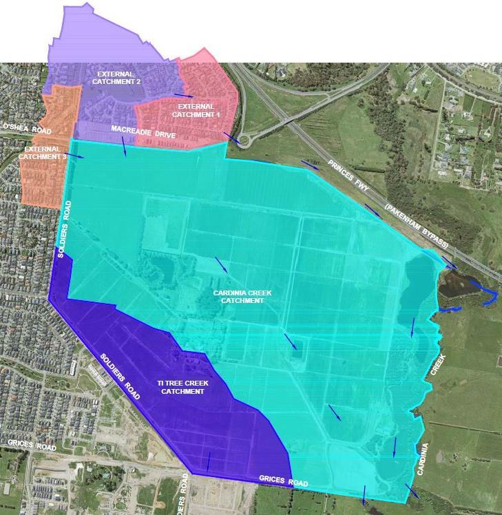 2. CATCHMENT CHARACTERISTICS The Minta Farm site is located at the eastern end of Grices Road in Berwick and is approximately 282 ha in size. It is bounded by Cardinia Creek to the east.