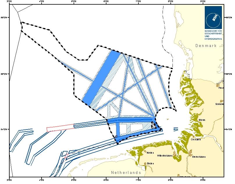 Shipping lanes as basic structure of the draft plan