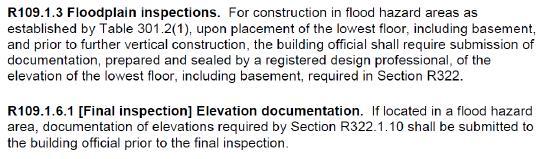 IRC: Inspections Highlighting Some Distinctions Inspections NFIP does