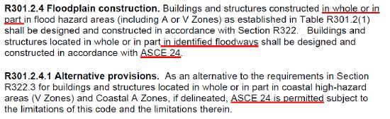 R301 Design Criteria B-1 B-2 IRC: Flood Maps IRC: General Requirement in