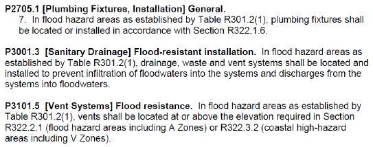 IRC: Plumbing ASCE 24 ASCE 24, Flood Resistant Design and
