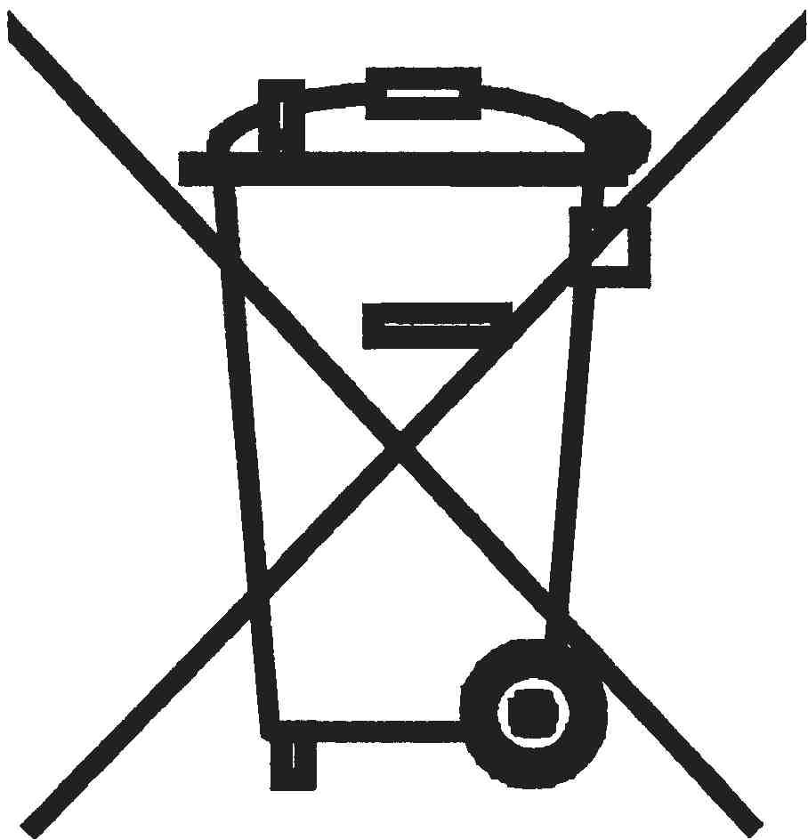 ANNEX IV Symbol for the marking of electrical and electronic equipment The symbol indicating separate collection for electrical and electronic