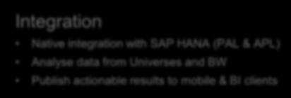 Integration Native integration with SAP