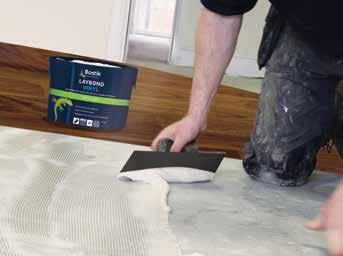 VINYL High strength adhesive for vinyl floor coverings Bostik Laybond Vinyl Flooring Adhesive is a solvent-free acrylic dispersion adhesive, which has been formulated to combine a good wet grab and
