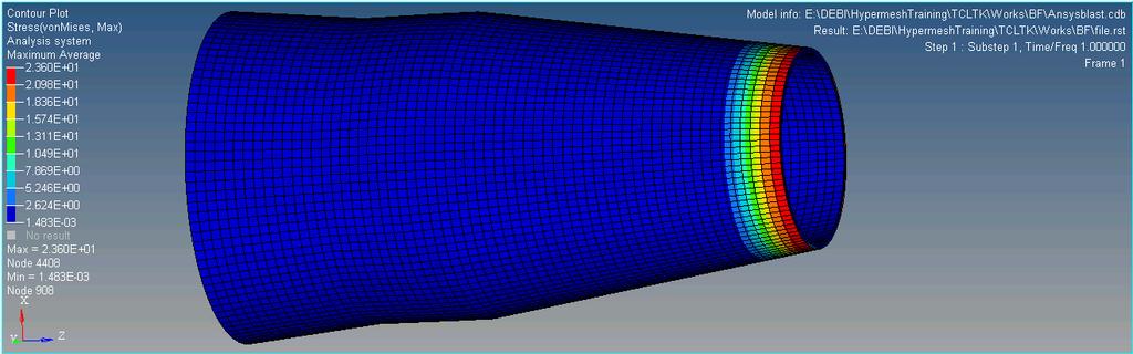 Solution: Solution is fired from TCL script using exec AnsysRun.bat command within a try block, where AnsysRun.bat file contains Ansys batch solver command for finite element solution.