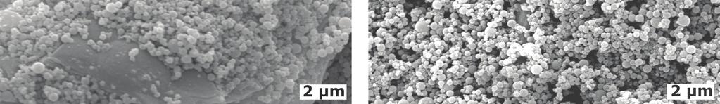 Spherical particles in the size range from <1 ȝm to a few ȝm dominated sludge in the investigated samples from test periods 1 and 7, see Figure 19.