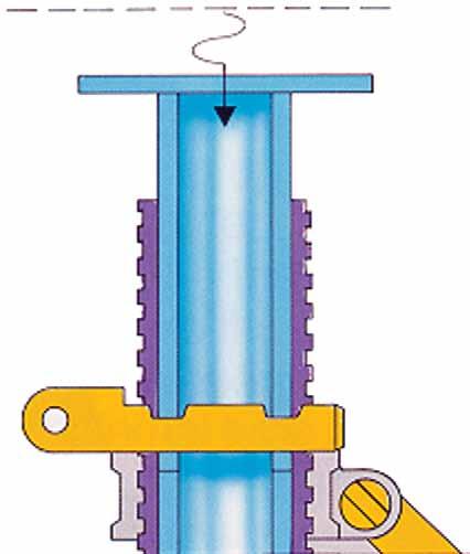 The single hammer blow to the end of the hardened stripping pin easily facilitates what is commonly the most difficult portion of the stripping process.