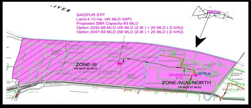 EIA Report of Design Construction, Operation and, maintenance of STP & Sewer Network at Saidpur Patna, Bihar under NGRBA. Zone IV 200-1600 94726.7 Total 227597.