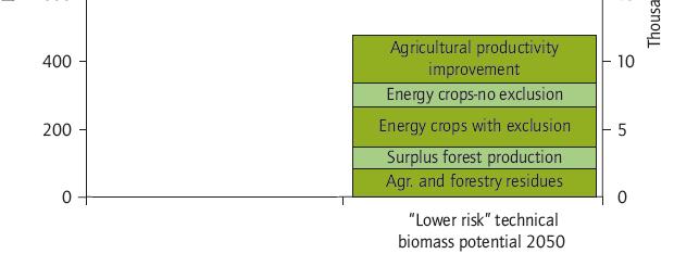 Global Biomass Potential Primary energy (EJ) Source: Adapted from Dornburg et al.
